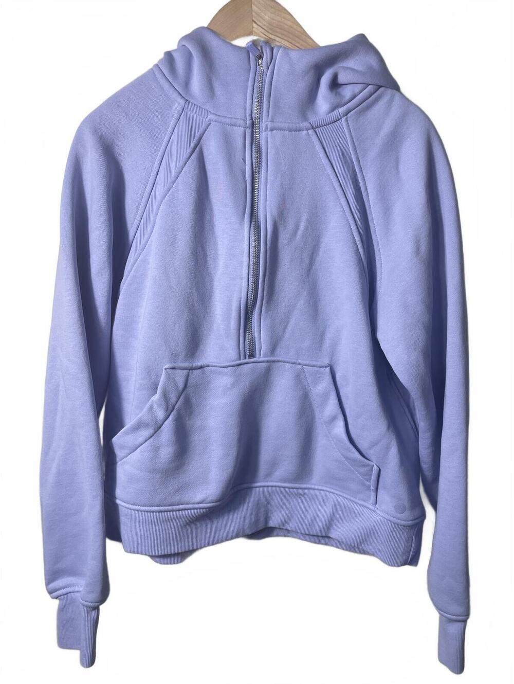 Danskin Hoodie Womens Small Purple Half Zip Kangaroo Pocket